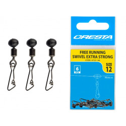 EMERILLON A AGRAFE SUR PERLE FREE RUNNING SWIVELS EXTRA STRONG CRESTA